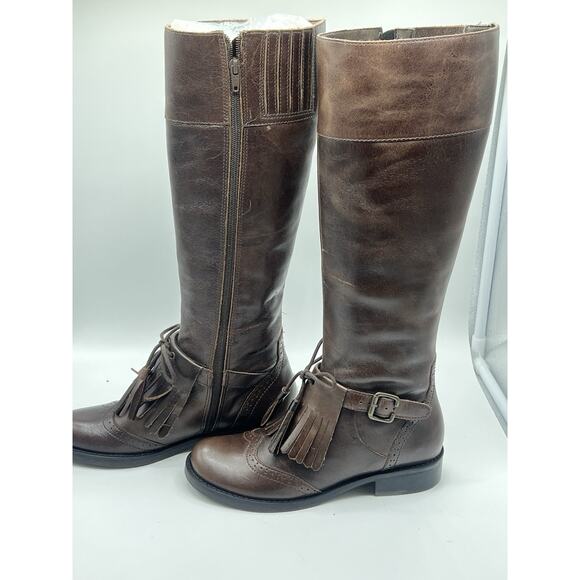 Coconuts by Matisse Cobb Brown Leather Riding Boots with tassel Size 6.5 NEW - Picture 5 of 14